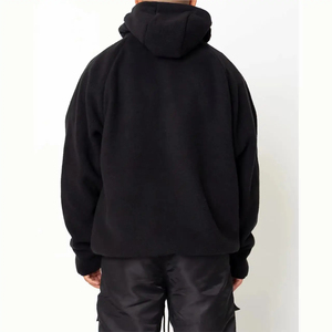 Unisex Black Fleece Anti-Wrinkle Front Logo Pullover Hoodie with <b>Face</b> <b>Mask</b> Winter Formal Sweatshirt - Product Image 4