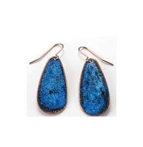 Pendientes de latón grueso estilo japonés verde africano 2025, con patina antigua y oxidada, diseño de colibrí - Product Image 5