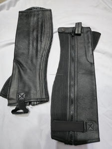 Premium Custom Logo Genuine Leather <b>Half</b> <b>Chaps</b> Wholesale Horse Riding Gaiters Leg Leather Bags & Case - Product Image 6
