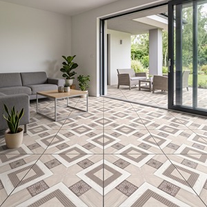 Carreaux de sol en porcelaine contemporains 600x600mm, texture mate, antidérapants, pour murs extérieurs et salles de bain - Product Image 1