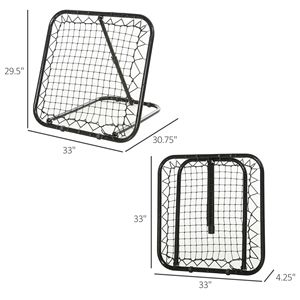 Portería de Entrenamiento Portátil Ajustable para Fútbol, Béisbol y Baloncesto, Color Negro - Product Image 2