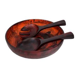 Cuenco de resina hecho a mano con superficie pulida brillante, aspecto elegante, perfecto para centro de mesa en la comedor o decoración de la sala de estar. - Product Image 5