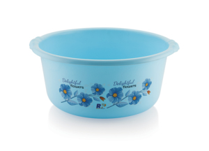 ถังพลาสติก ลายดอกไม้สวยงาม ขนาด 6-10 ลิตร ทนทาน ใช้ในครัวเรือน หลากสีสัน - Product Image 2