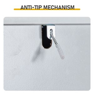 Mobile Bagno a Due Ante, Una Cassetto e Un Ripiano con Finitura Melaminica 30x30x170cm in Truciolato Bianco per Spazi Ristretti - Product Image 6