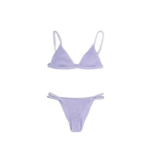 High Elastic Summer Swimsuit Breathable Quick Dry Woven Front Logo <b>Push</b> <b>Up</b> Sexy Padded Design Women Beachwear <b>Bikini</b> - Product Image 3