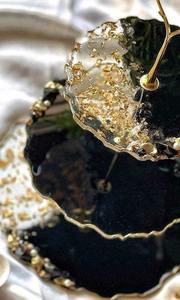 Soporte para Pastel de Resina Hecho a Mano, Elegante Bandeja para Exhibir Postres, Pasteles, Cupcakes, Muffins, para Fiestas y Uso Diario en la Cocina - Product Image 5