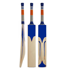 Bate de Cricket de Madera JNA Group, Azul y Naranja, Ligero, Ambidiestro, Duradero, 2.6 lbs, Bate de Partido para Mayores de 12 Años - Product Image 1