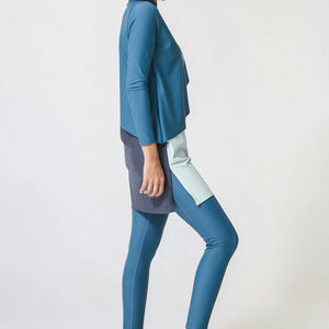 Ensemble Burkini Islamique Uni à Manches Longues pour Femme, Coupe Haute, Une Pièce, Respirant, Spandex/Nylon de Haute Qualité, Religieux - Product Image 4