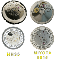 Montre originale Tmi Sii Nh35 Nh36 9015 8215 Seiko Japon en acier inoxydable argenté avec tige d'origine