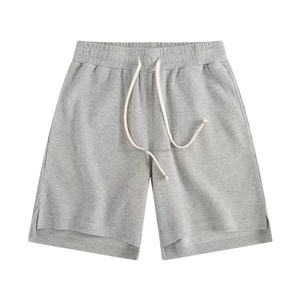 2025 vente en gros été couleur unie 100% coton Shorts hommes cordon décontracté Bermuda Shorts coloré uni Shorts pour hommes - Product Image 4