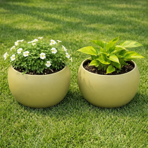 Maceta Redonda de Metal Dorado Mate, Duradera, Ligera, Ecológica, Decoración para Interiores del Hogar, Estilo Rústico, Tamaño Personalizado - Product Image 5