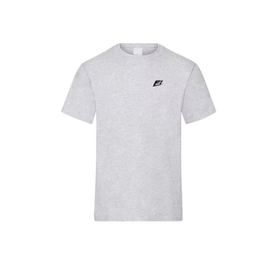 Camiseta de Manga Corta para Hombre, Cuello Redondo, Color Gris, con Logotipo Pequeño en la Parte Delantera, Corte Regular, Diseño Informal, Algodón Transpirable - Product Image 3