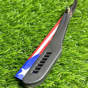 High Quality Straight <b>Edge</b> Barber Slide Razor for Men Durable <b>Plastic</b> Flag Handle Slide-out Stainless Steel Blade Professional - Product Image 2
