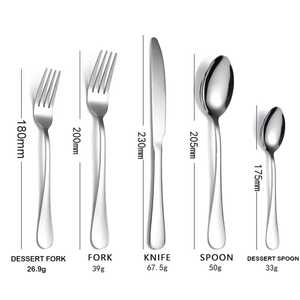 Ensemble de couverts de luxe en acier inoxydable doré, cuillère, fourchette, couteau, vaisselle moderne, vaisselle de table, ensemble de restaurant - Product Image 3