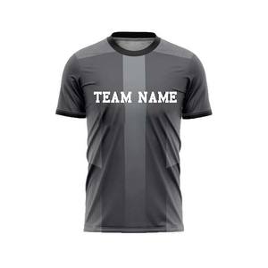 Camiseta de Fútbol Gris sin Estampado, Cuello Redondo, Corte Atlético, para Hombre, Diseño Personalizado para Equipos, Camiseta Deportiva de Alto Rendimiento - Product Image 3