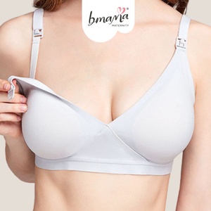 บราให้นมบุตรไร้โครง Bmama Grey Seamless แบบไร้สาย สำหรับสาวไซส์เล็ก แผ่นซับในถอดได้ สายปรับได้ ขายส่ง - Product Image 3