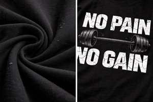 T-shirt de sport personnalisé avec citation motivante, imprimé, unisexe, en coton, manches courtes, pour entraînement, OEM ODM, vente en gros de vêtements - Product Image 2