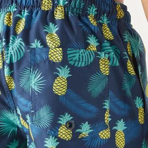 Shorts de bain imprimés pour hommes 100 % polyester séchage rapide anti-UV respirant écologique taille élastique doublure en maille vêtements de plage - Product Image 2