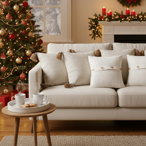 Juego de 5 Fundas de Almohada Decorativas para Sofá SOGA, en Terciopelo Marrón Intenso, con Funda de Almohada Tejida para un Aspecto Cálido y Acogedor - Product Image 6