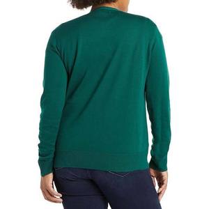 Nouveau style personnalisé, cardigan décontracté d'hiver pour femmes, col en V, style varsity, boutons brodés, logo en organza, 100% coton - Product Image 6