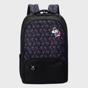 Arctic Fox Unicorn Lilac <b>Girls</b> <b>School</b> Bag Waterproof Neoprene <b>Backpack</b> with Detachable Retractable Straps - Product Image 1