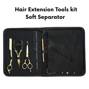 Kit de Herramientas para Estilistas de Extensiones de Cabello: Alicates de Microperlas, Tijeras de Corte Preciso, Gancho para Separar Cabello, Pinzas de Seccionamiento - Product Image 5