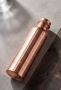 Wholesale Tall Fine Hammered Pure Copper Water Bottle Traditional Ayurvedic Leakproof Sports Drinkware - Product Image 5