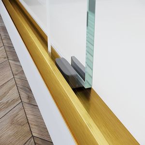 Porta Doccia in Vetro Temperato Trasparente Spesso Certificato 44-48 Pollici L X 72 Pollici Porta Doccia Scorrevole Semi-Frameless Regolabile H - Product Image 4