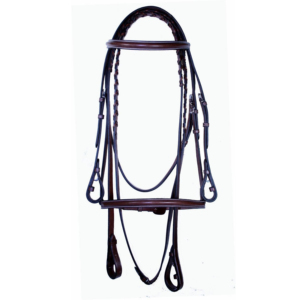 Delineador de caballo de cuero inglés duradero con diseño moderno 2026, con riendas con cordones y ceñidor, para equitación. Exportador y proveedor indio. - Product Image 1