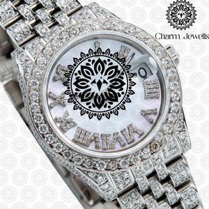 Reloj de Lujo Vintage para Hombre, Caja de 40 mm, Movimiento Mecánico Analógico, Correa de Acero Inoxidable con Incrustaciones de Diamantes, Esfera de Cristal Luminoso - Product Image 6
