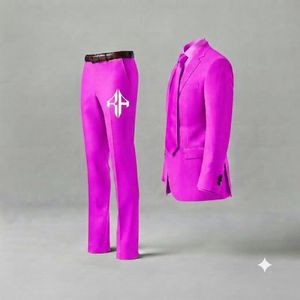 Traje de Pantalón y Chaqueta de Terciopelo Estilo Italiano para Hombre, Antiarrugas, Transpirable, Cierre de Botones, Diseño Plano Frontal, Viscosa/Poliéster - Product Image 4