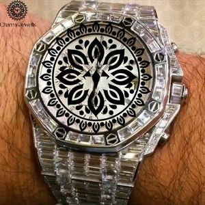 Montre de Luxe pour Homme en Acier Inoxydable Charm, Boîtier 40mm, Mouvement Mécanique Analogique, Cadran en Verre, Étanche 10 Bar, Bouton Poussoir - Product Image 3