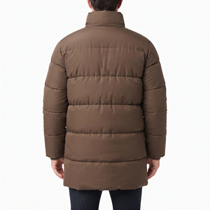 <b>Men's</b> Padded Jacket Cozy Hooded Zip Up Winter <b>Coat</b> Windproof Modern Filled Outerwear <b>for</b> <b>Men</b> Wholesale Modern Trend - Product Image 2
