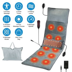 Tappetino Massaggiante Elettrico Portatile per Tutto il Corpo con Calore e Vibrazione per Schiena e Cuscino Gonfiabile per Massaggio alla Testa - Product Image 2
