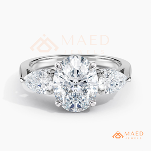 Bague en moissanite ronde à trois pierres pour femme, ton argenté, bijoux de fiançailles et d'anniversaire, style élégant au quotidien - Product Image 6
