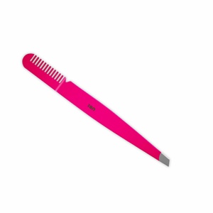 Pinzas Profesionales 2 en 1 de Acero Inoxidable para Cejas, Punta Inclinada con Peine Integrado para un Modelado Preciso - Product Image 3