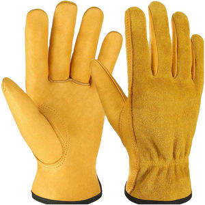 Guantes de Trabajo de Seguridad Profesionales (Cuero de Vaca) con Puño Reforzado, Antiestáticos, 11 oz, Duraderos para Uso Industrial - Product Image 1
