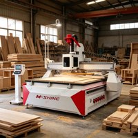 Máquina de corte y tallado CNC ATC de alta resistencia 1828-MS8 para producción de muebles y gabinetes