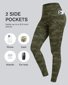 High Waist Camouflage <b>Print</b> <b>Leggings</b> Ankle-Length Spandex Polyester Knitted Breathable Casual Women's Summer Wear - Product Image 5