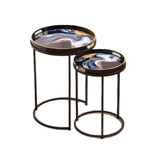 High Arrival Enamel Finish Excellent Quality Metal Made Black Color Powder Coated Luxury <b>Nesting</b> <b>Tables</b> In Lowest Price - Product Image 2
