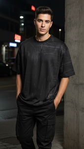 เสื้อยืดโอเวอร์ไซส์ลำลองสำหรับผู้ชาย สไตล์สตรีทแวร์ ทันสมัย ใส่ได้ทุกวัน - Product Image 6