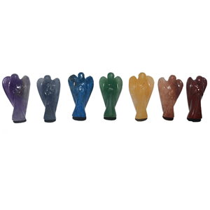 Semi-Precious Stone 7 Chakra Angel Set Engraved Agate <b>Crystal</b> Carving New <b>Year</b> Gift - Product Image 2