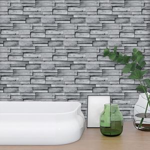 12 pz Peel Stick grigio chiaro da parete acqua resistente all'olio economico cucina arredo bagno per affitto a parete - Product Image 3