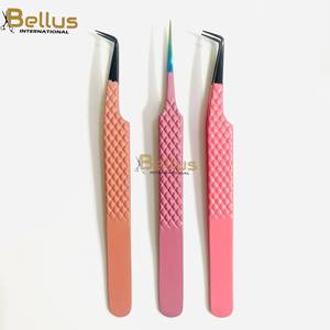 แหนบต่อขนตา Bellus International Premium ปลายไฟเบอร์ 45 องศา สแตนเลสสตีล ปลายเรียบ ทนทาน จับแน่นด้วยนาโนกริป - Product Image 1