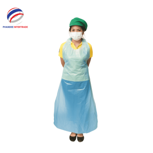 Delantal de preparación de alimentos versátil ligero duradero multiusos impermeable desechable HDPE plástico sin mangas Uso de limpieza - Product Image 1