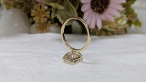 Anillo de Compromiso Solitario con Moissanita de Corte Radiante de 2.10 Ct, Oro Amarillo Sólido de 14K, Joyas Lurba, Lujo para Fiestas - Product Image 2