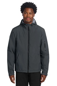 Veste à capuche personnalisée pour homme, imperméable, coupe-vent, doublée polaire, fermeture éclair intégrale, vêtements de sport d'extérieur, vert forêt, vente en gros - Product Image 3