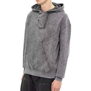 Sudadera con capucha de alta calidad y peso pesado, 100% algodón, unisex, con impresión personalizada, logotipo personalizado, sudadera con capucha de felpa francesa. - Product Image 2