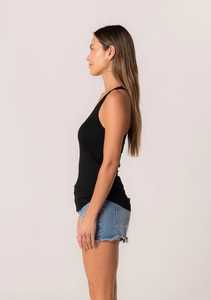 <b>Top</b> Selling Women Sportswear Knitted <b>Sequined</b> Front Logo Breathable Eco-Friendly Quick Dry <b>Plus</b> <b>Size</b> Tank <b>Top</b> - Product Image 2