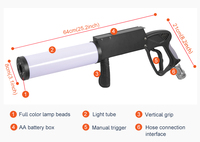 Pistolet à fumée professionnel LED DJ CO2 Airsoft pour bar, soirée, scène, accessoires d'ambiance, jet de fumée CO2, pistolet à air